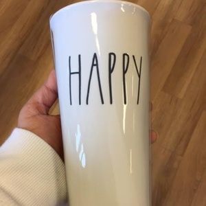 Rae Dunn HAPPY Travel Coffee Tea Mug
